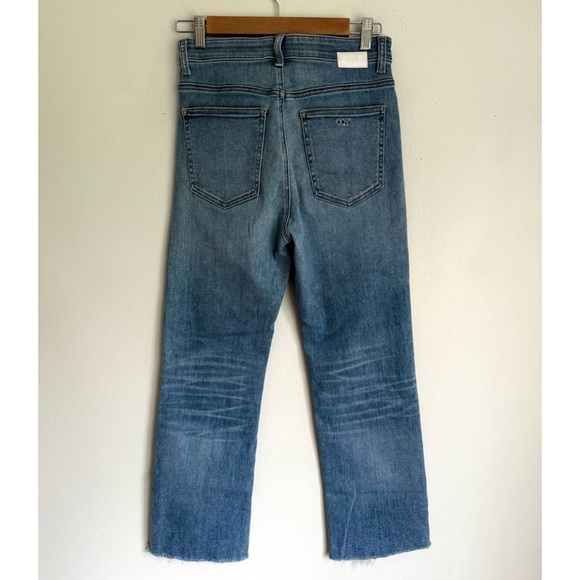 CQY High Rise Straight Leg Jeans in Light Wash Blue - Picture 4 of 7